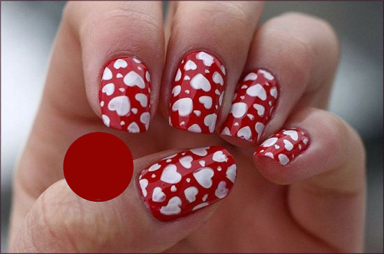 طراحی ناخن برای ولنتاین